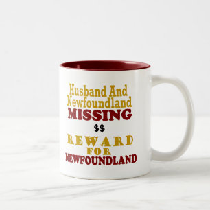 Newfoundland & Husband Ontbrekende beloning voor N Tweekleurige Koffiemok