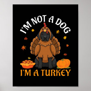Newfoundland Ik ben geen hond, ik ben een kalkoen  Poster