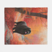 Newfoundland in Herfst laat Herfst inspireren Fleece Deken (Voorkant (Horizontaal))