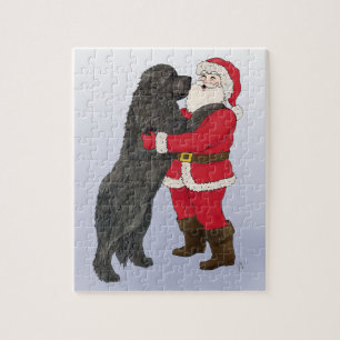 Newfoundland Jowly kerstgroet Legpuzzel