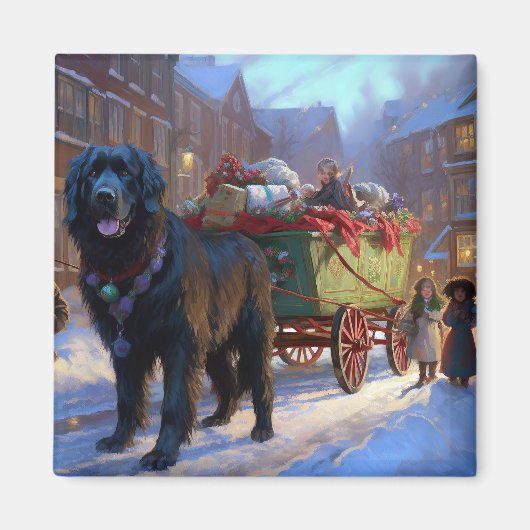 Newfoundland Kerstfeest Periode Magneet (Voorkant)