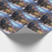 Newfoundland Kerstfeest Seizoen Cadeaupapier (Hoek)