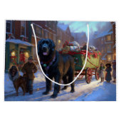 Newfoundland Kerstfeest Seizoen Groot Cadeauzakje (Achterkant)