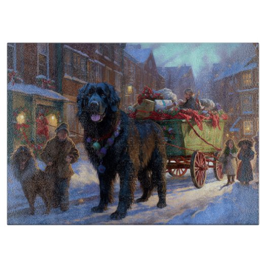Newfoundland Kerstfeest Seizoen Snijplank (Voorkant)