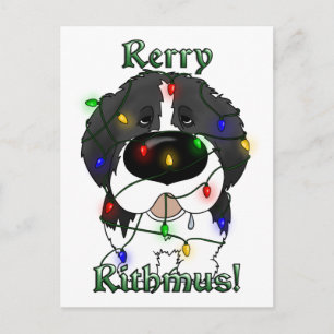 Newfoundland kerstverlichting feestdagenkaart