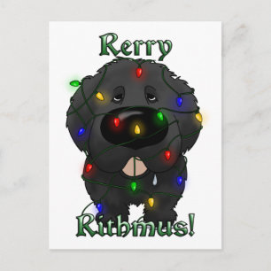 Newfoundland kerstverlichting feestdagenkaart