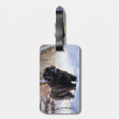 Newfoundland laat het sneeuwen Kerstmis Bagagelabel (Achterkant verticaal)