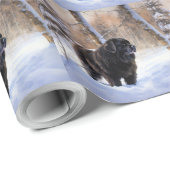 Newfoundland laat het sneeuwen Kerstmis Cadeaupapier (Rol Hoek)