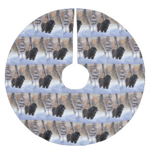 Newfoundland laat het sneeuwen Kerstmis Kerstboom Rok