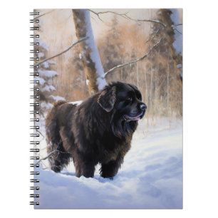 Newfoundland laat het sneeuwen Kerstmis Notitieboek