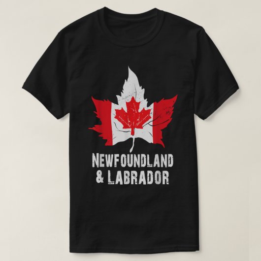 Newfoundland Labrador Canada - vlag T-shirt (Design voorkant)