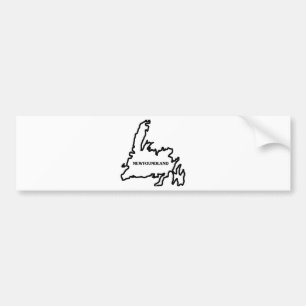 newfoundland labrador overzicht w hond naam.png bumpersticker