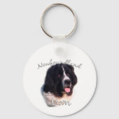 Newfoundland (landseer) Mam 2 Sleutelhanger (Achterkant)
