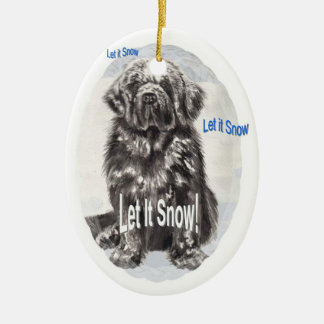 Newfoundland "Let it Snow" Keramisch Ornament