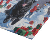 Newfoundland loopt in de sneeuw met kerst Pet Snijplank (Hoek)