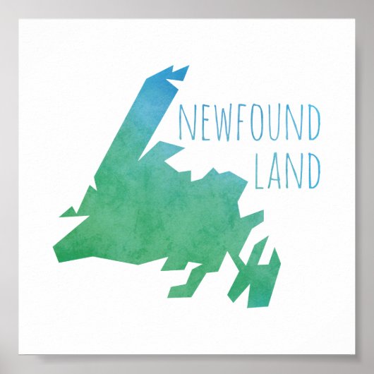 Newfoundland Map Poster (Voorkant)