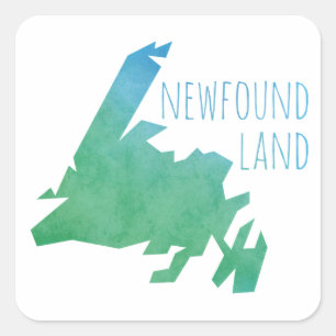 Newfoundland Map Vierkante Sticker