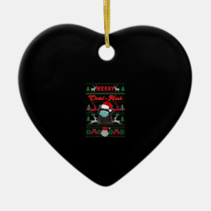 Newfoundland Merry Christus-Masker Kerstcadeau Keramisch Ornament