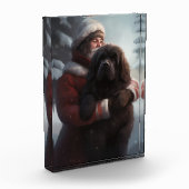 Newfoundland met Sinterklaas Feestelijke Kerstmis Fotoblokken (Links)