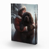 Newfoundland met Sinterklaas Feestelijke Kerstmis Fotoblokken (Rechts)