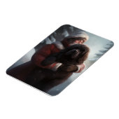 Newfoundland met Sinterklaas Feestelijke Kerstmis Magneet (Linkerzijde)