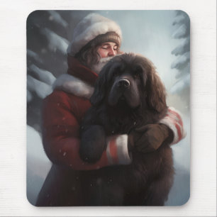 Newfoundland Met Sinterklaas Festieve Kerstmis Muismat