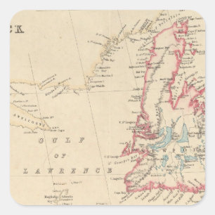 Newfoundland, New Brunswick, Nova Scotia Vierkante Sticker