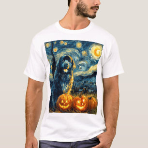Newfoundland Newfie Schattige Hond Halloween Jack T-shirt
