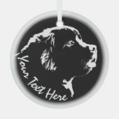 Newfoundland Ornament Personalized Dog Decoration (Voorkant)
