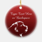 Newfoundland Ornament Personalized Dog Decoration (Achterkant)