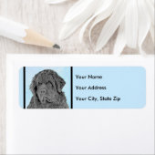 Newfoundland Painting - Cute Original Dog Art Etiket (Insitu)