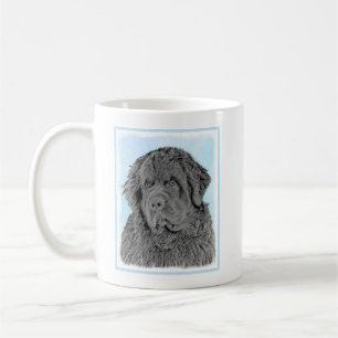 Newfoundland Painting - Cute Original Dog Art Koffiemok