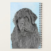 Newfoundland Painting - Cute Original Dog Art Planner (Achterkant)