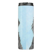 Newfoundland Painting - Cute Original Dog Art Thermosbeker (Achterkant)