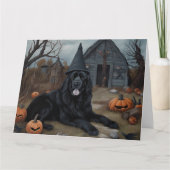 Newfoundland pompoenen Halloween Scary Kaart (Voorkant)