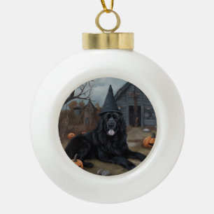 Newfoundland pompoenen Halloween Scary Keramische Bal Ornament