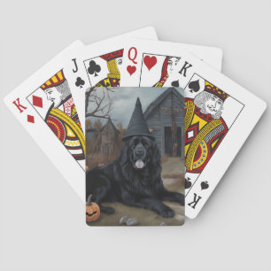 Newfoundland pompoenen Halloween Scary Pokerkaarten