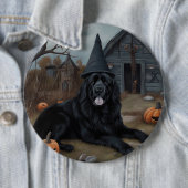 Newfoundland pompoenen Halloween Scary Ronde Button 6,0 Cm (In situ)