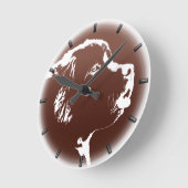 Newfoundland Pup Clock Hondenliefhebber Wall Clock Ronde Klok (Hoek)