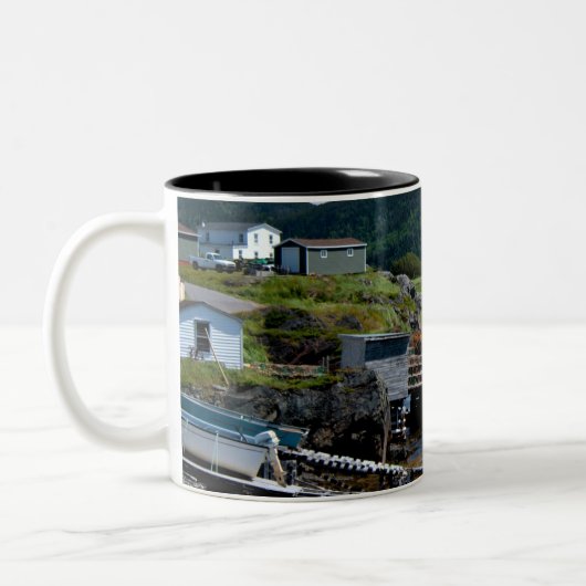 Newfoundland Scenes Tweekleurige Koffiemok (Links)