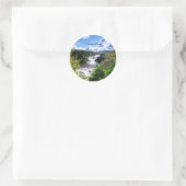 Newfoundland, schilderachtige waterval, ronde sticker (Tas)