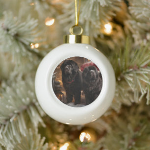 Newfoundland Sneeuw Slede Kerst Decoratie