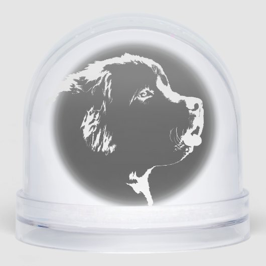 Newfoundland Snowglobe Custom Puppy Dog Snow Globe (Avant)