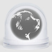 Newfoundland Snowglobe Custom Puppy Dog Snow Globe Sneeuwbol (Voorkant)