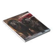 Newfoundland Snowy Sleigh Kerst Decor Notitieblok (Schuin)