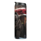 Newfoundland Snowy Sleigh Kerst Decor Thermosbeker (Geroteerd rechts)