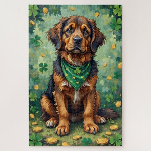 Newfoundland St. Patrick's Day Geluks Hond Legpuzzel
