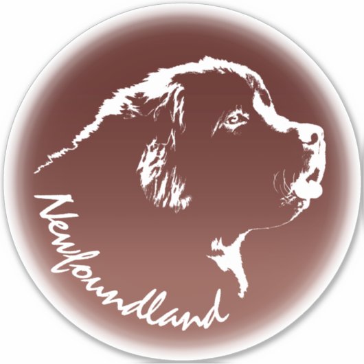Newfoundland Sticker Custom Puppy Dog Decals (Voorkant)