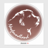Newfoundland Sticker Custom Puppy Dog Decals (Vel)
