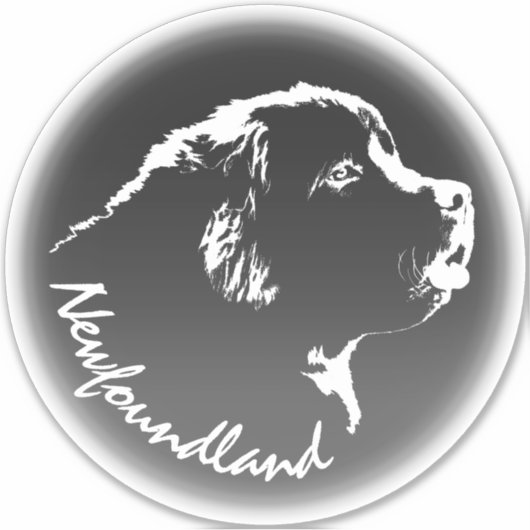 Newfoundland Sticker Custom Puppy Dog Decals (Voorkant)